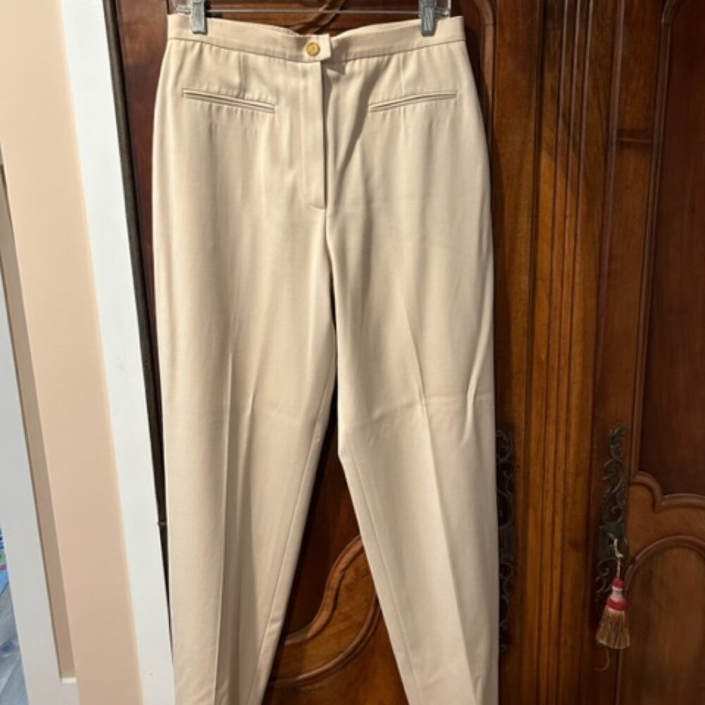 Vintage Chanel Boutique ivory wool pants, European size 44 (US size 8/10?)